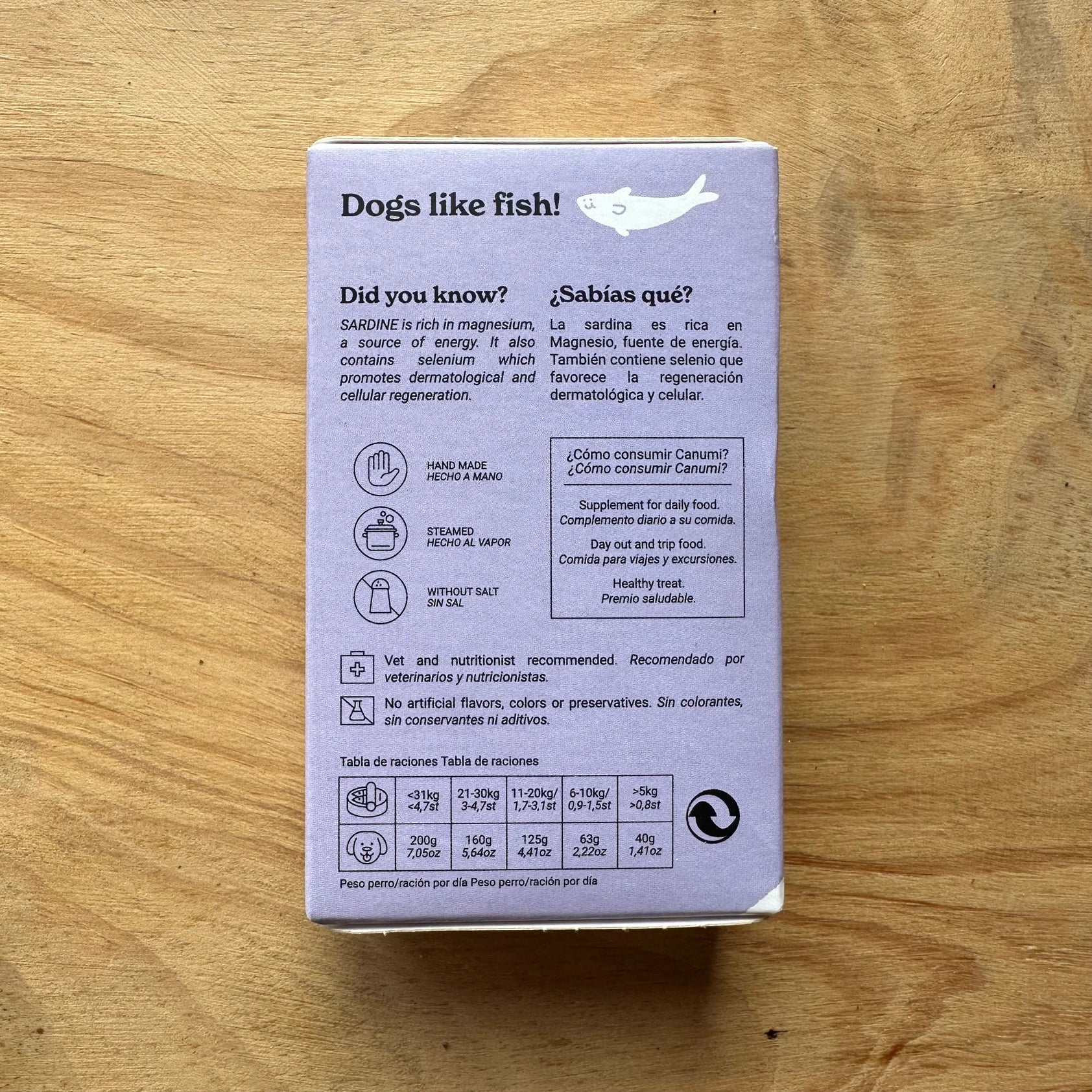 Natuurlijke sardines Canumi Atlantische kust