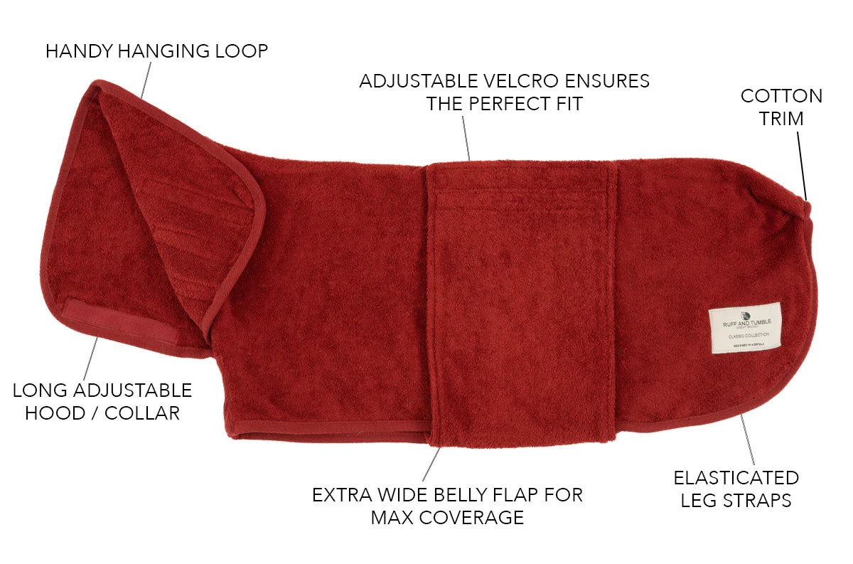 Dog drying coat Rosehip