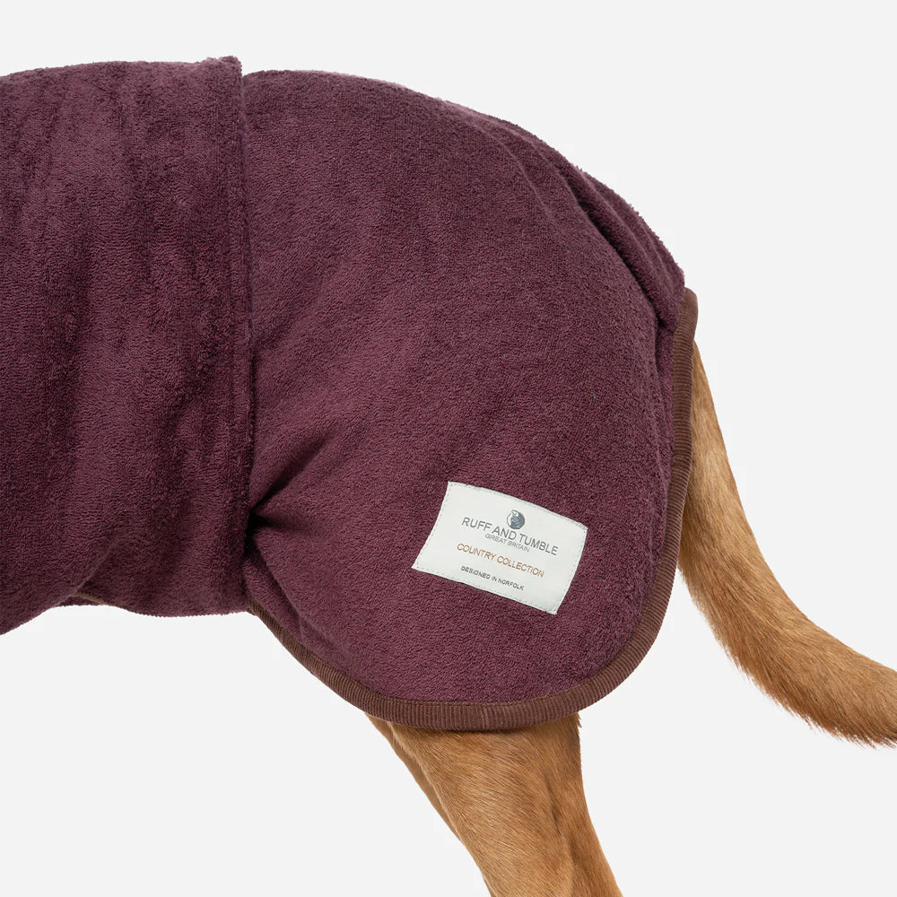 Dog drying coat Burgundy