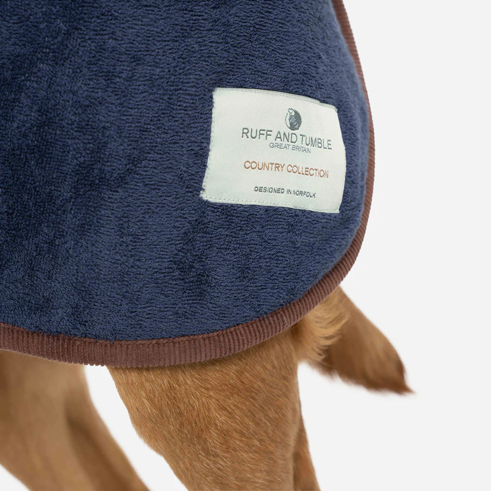 Dog drying coat French Navy
